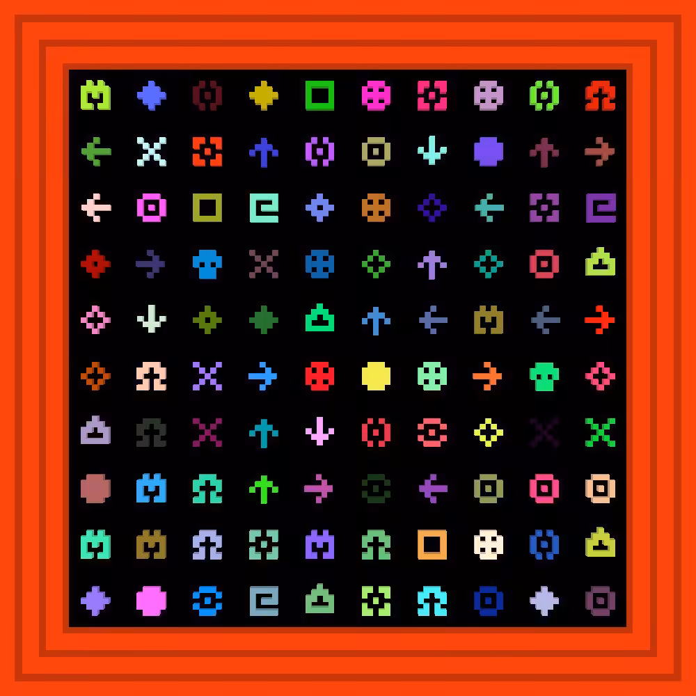 1234 I declare a thumb war            :: Procedural Symbols #361/1000