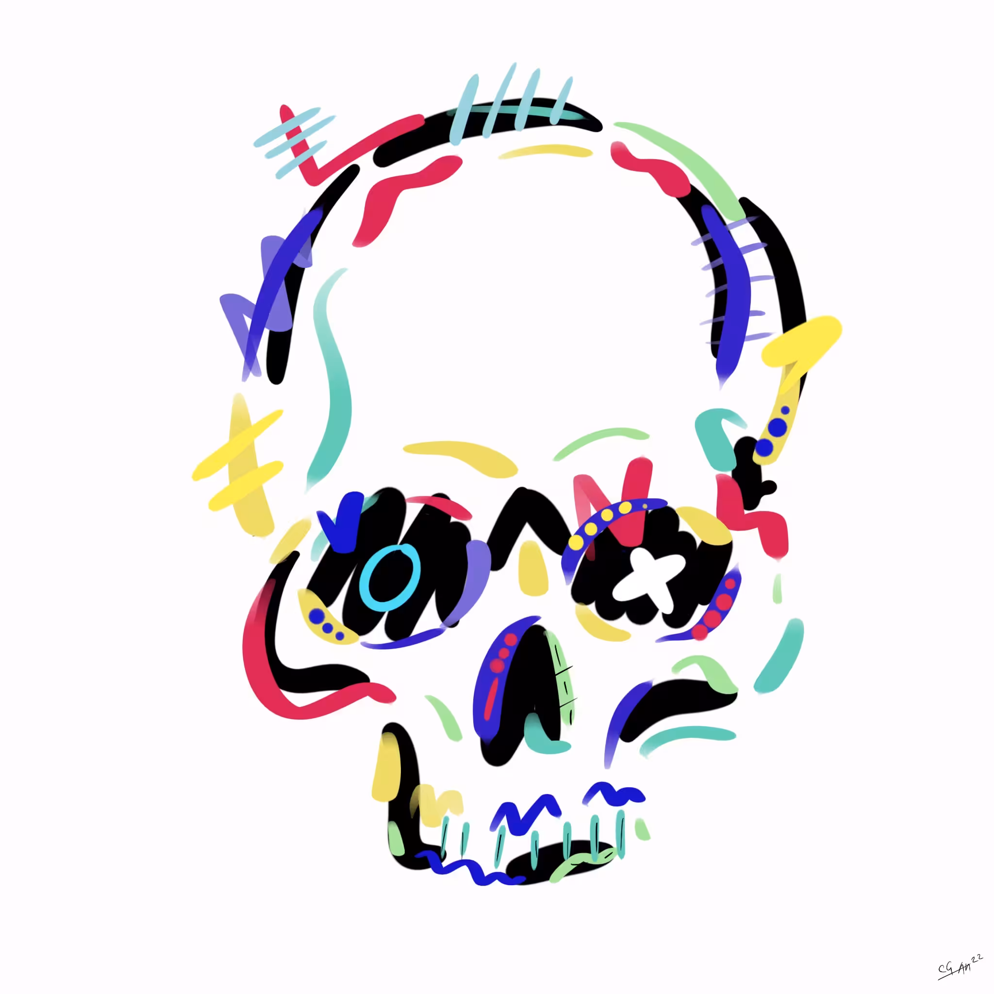"Artistic Skull" - Sugar Skull WSA
