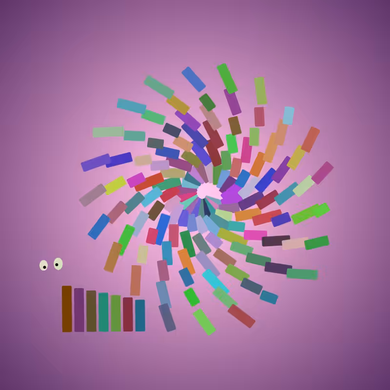 Colored snails #9/18. Caracoles de Colores