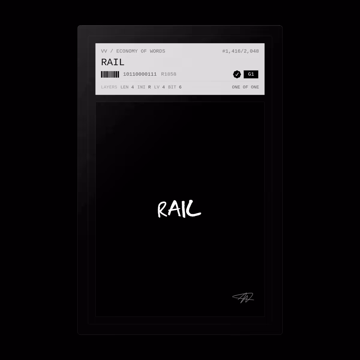 Economy of Words: RAIL · #1416