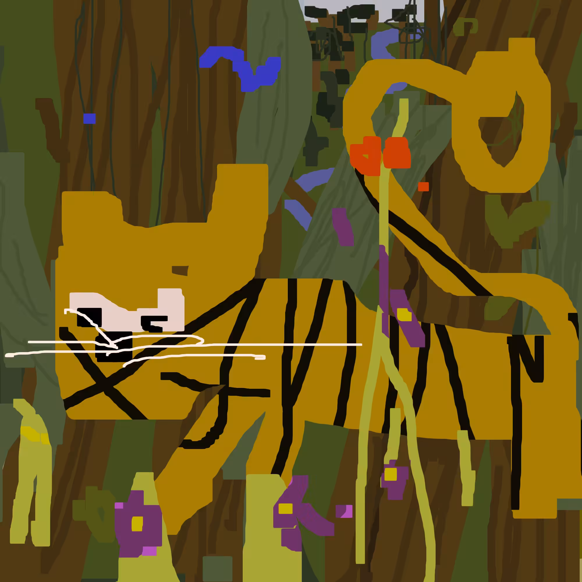 Tiger in a Tropical Storm again