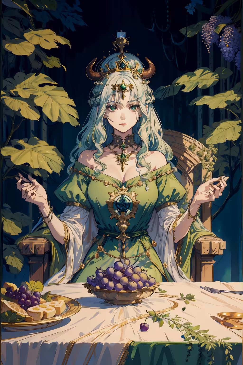Fantasy Anime world: Queen of Pentacles 