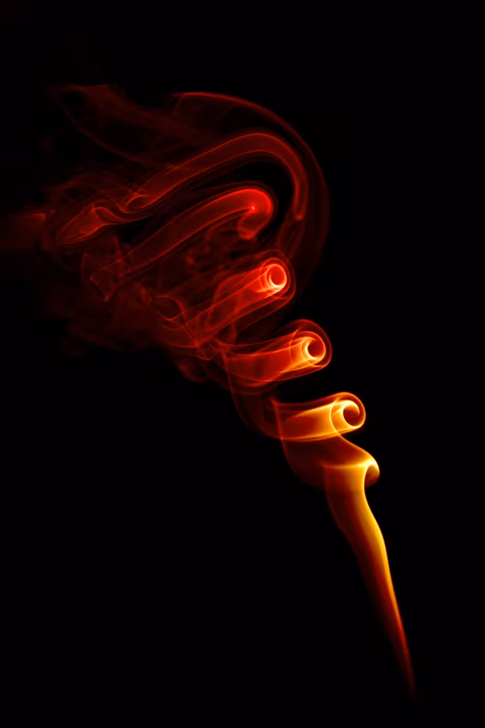 The coils of smoke