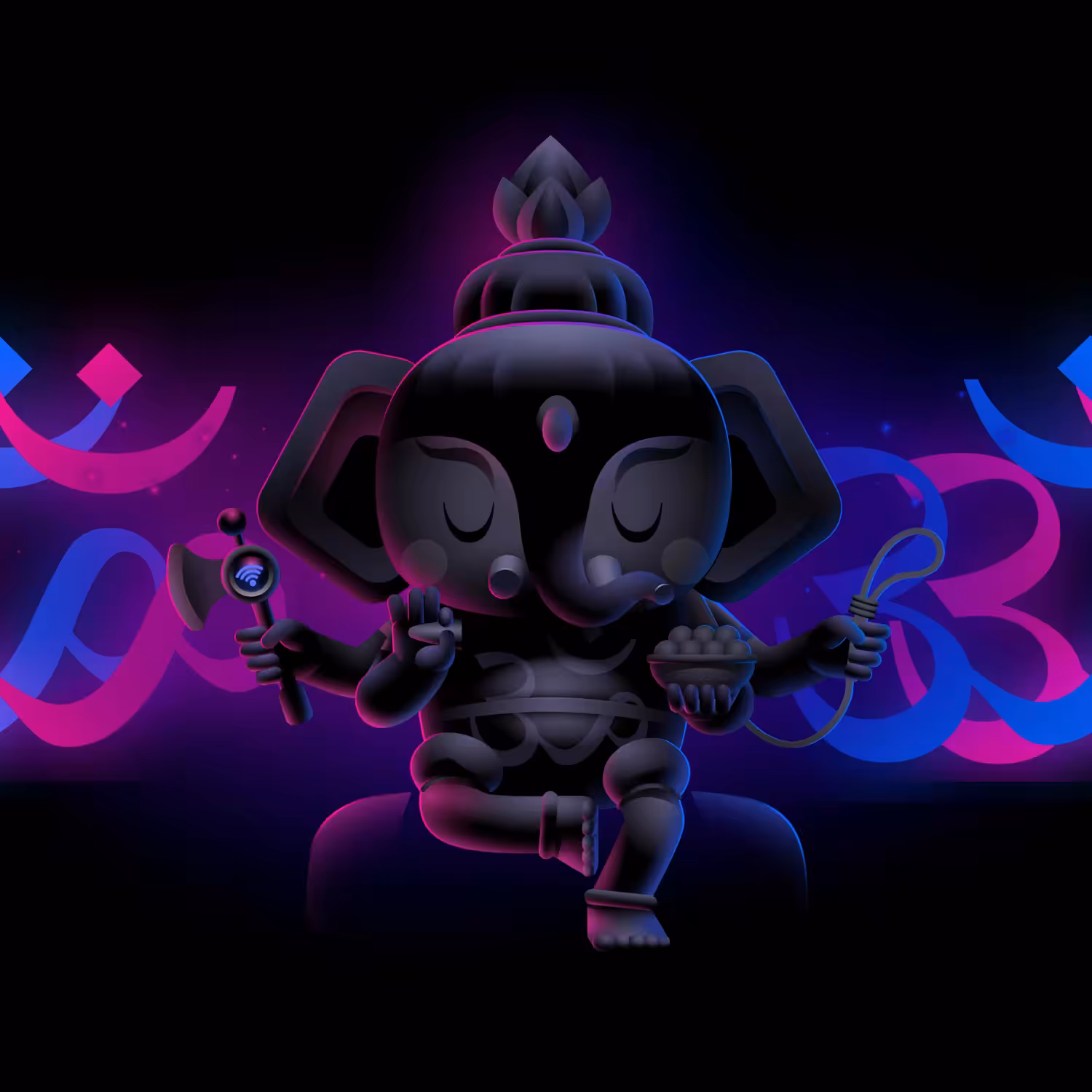 Neon Ganesha