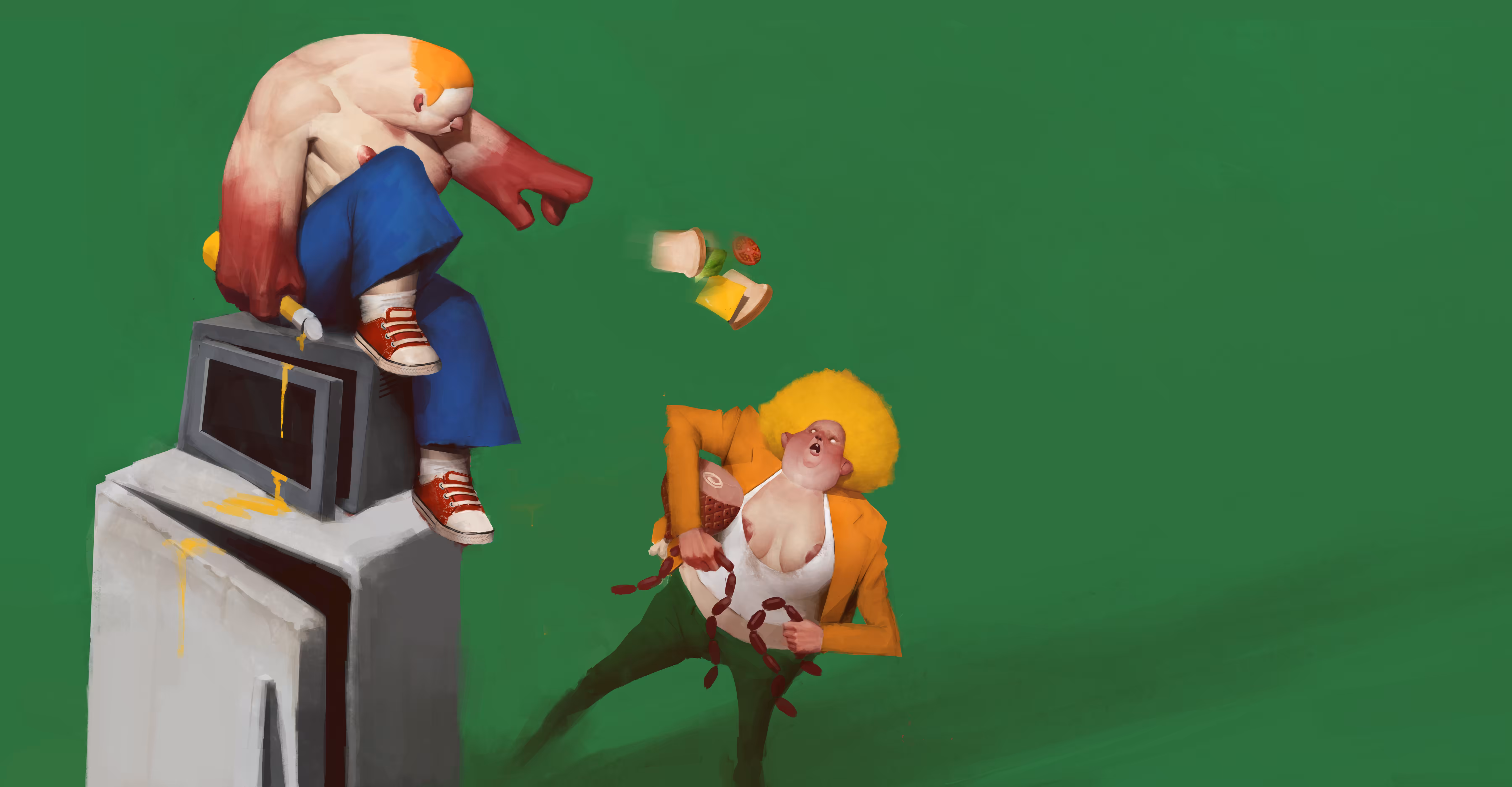 Digital Paintings : Hophni and Phinehas
