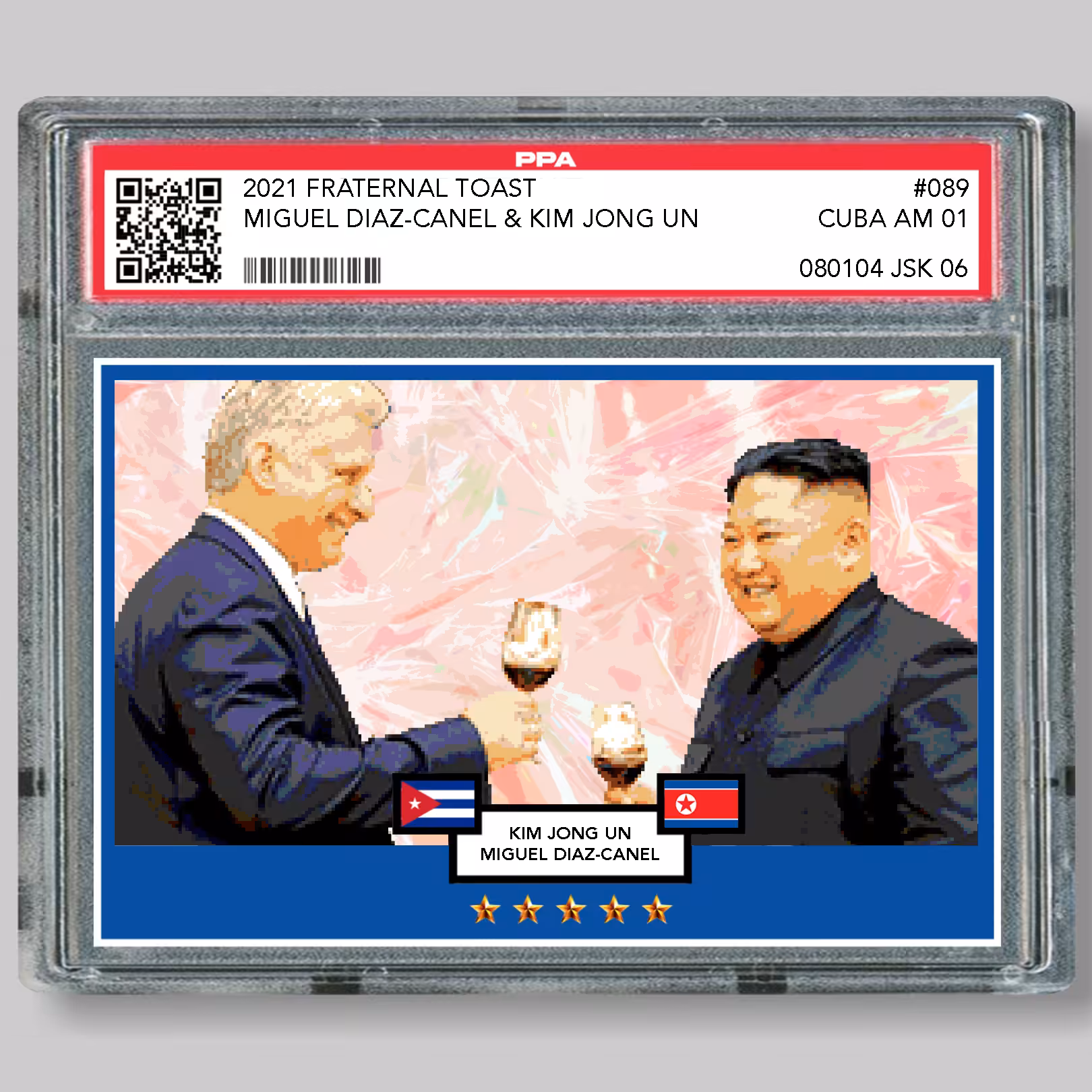 089 Miguel Diaz-Canel and Kim Jong Un "Fraternal toast"