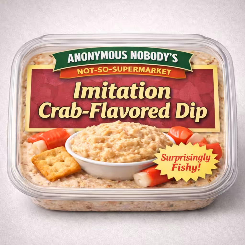 Anonymous Nobody’s Not-So-Supermarket: Imitation Crab Flavored Dip