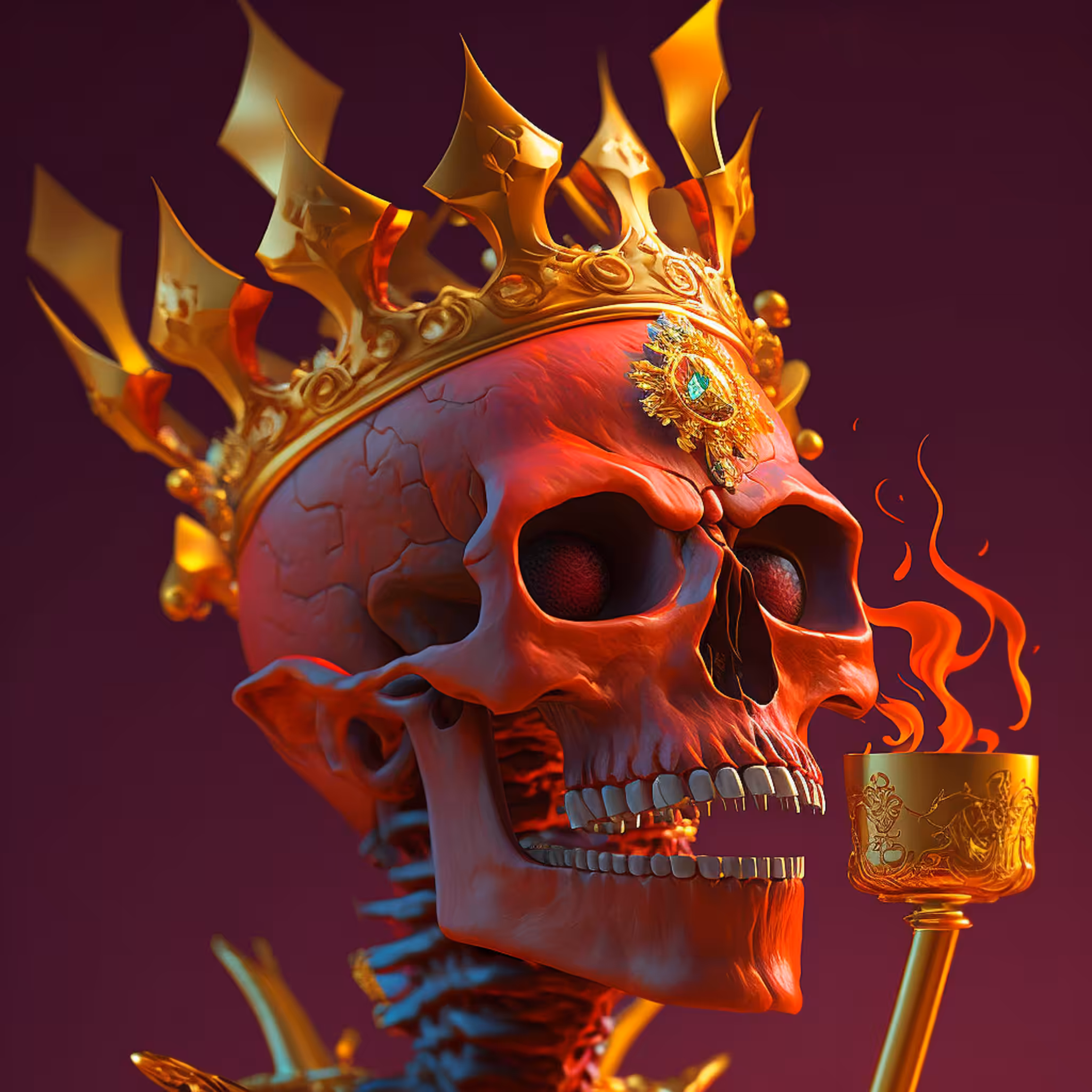 Lit King of Skullz