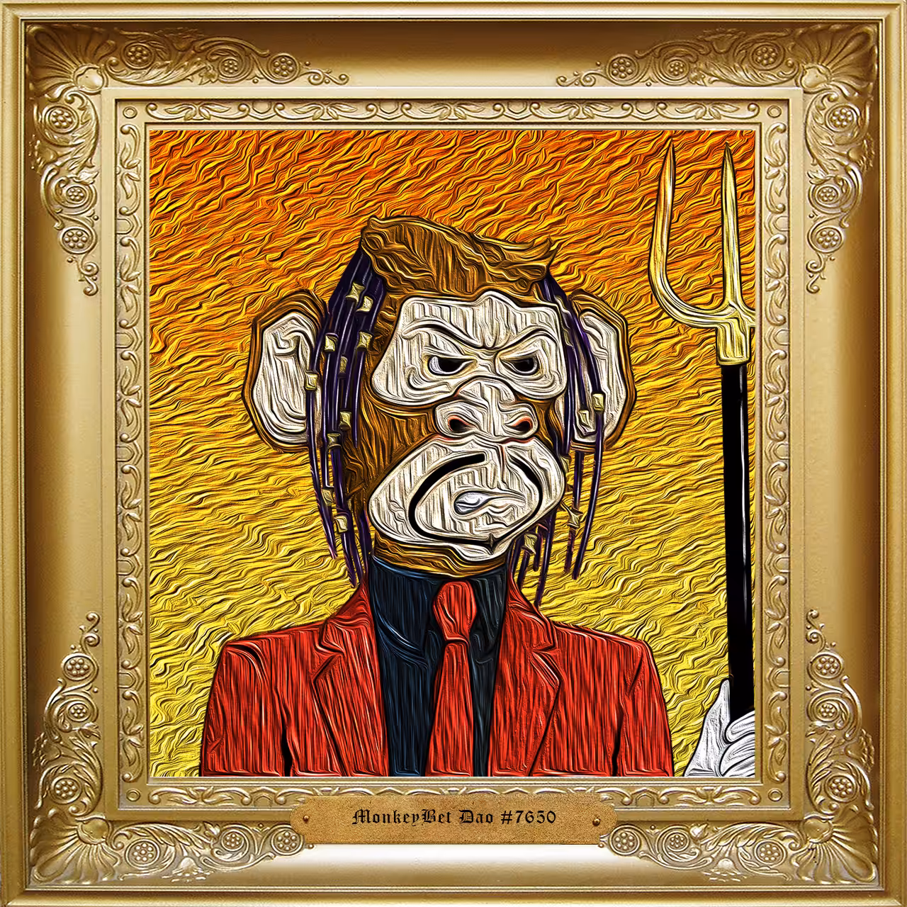 MonkeyBet Dao Framed Oil #7650