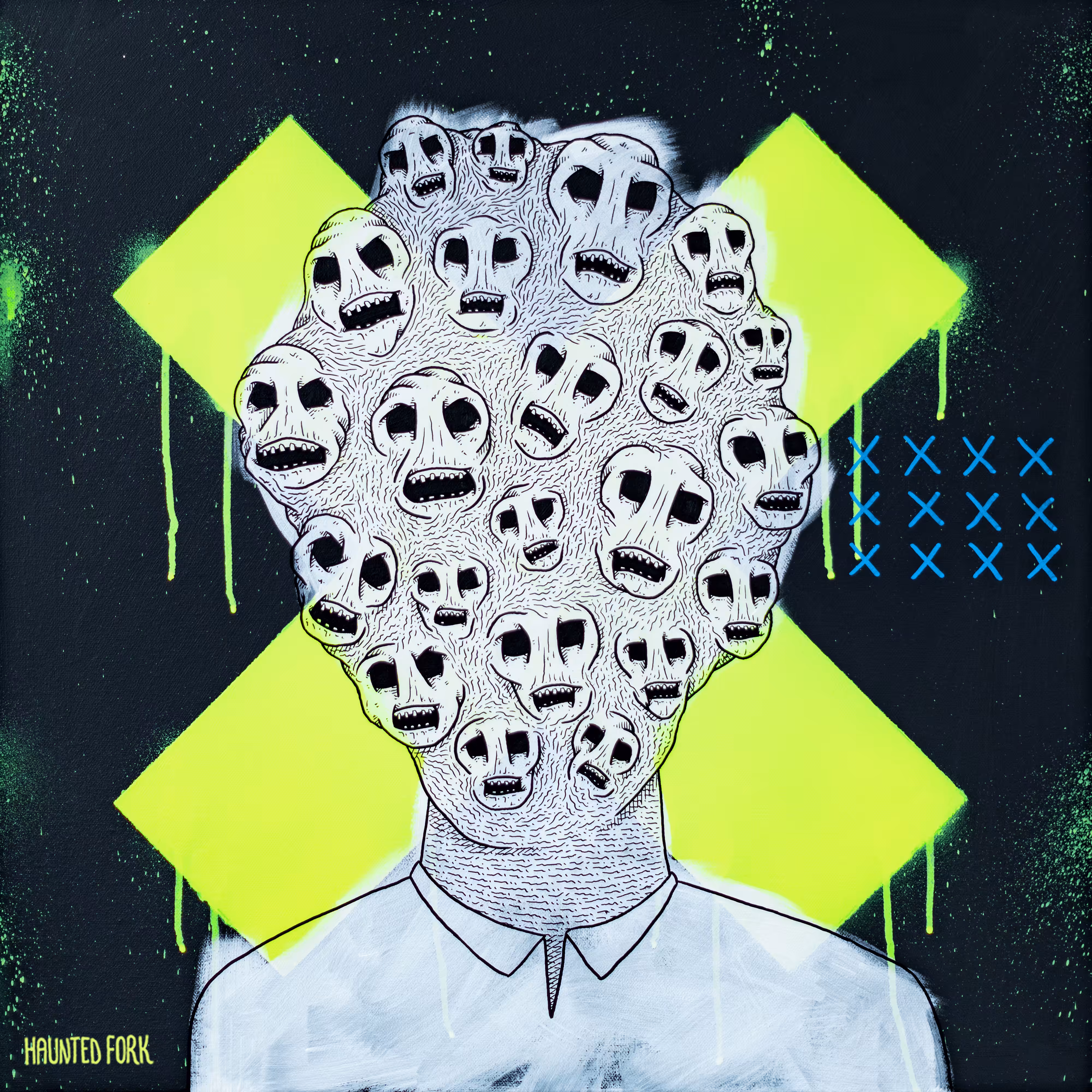 Cross Face - Yellow