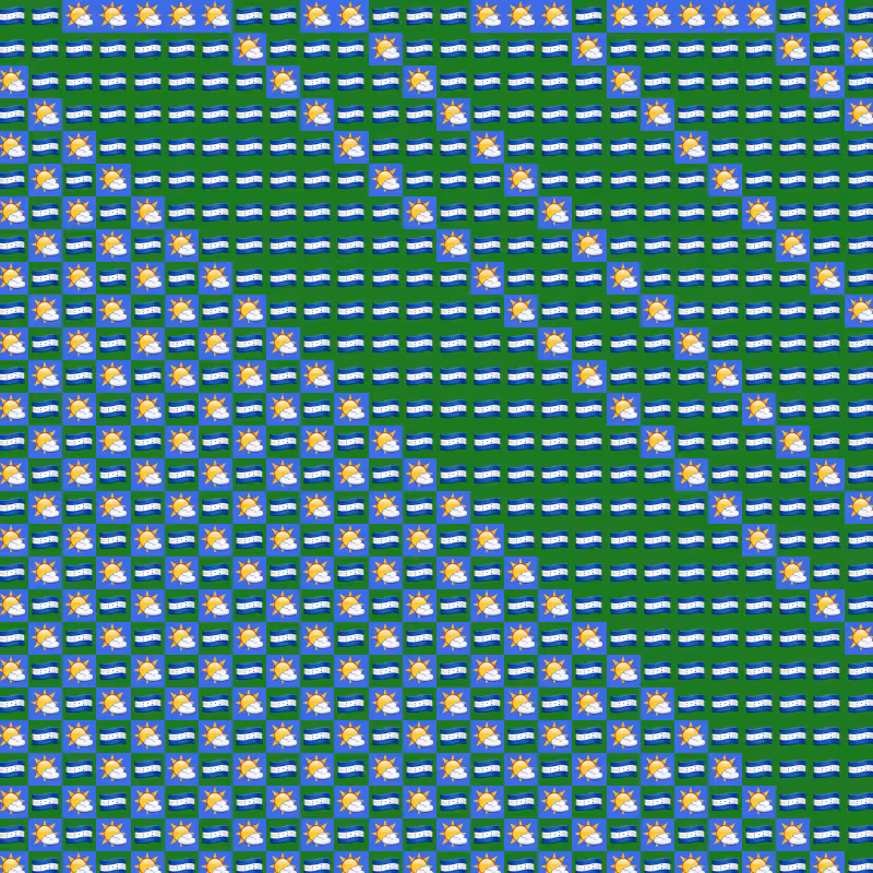 Elementary Cellular Emoji Automata #204