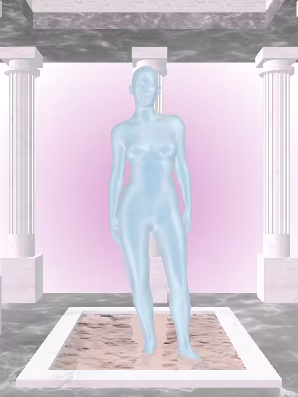 HeavenComputer: The Excited Ethereal Blue Woman #3522