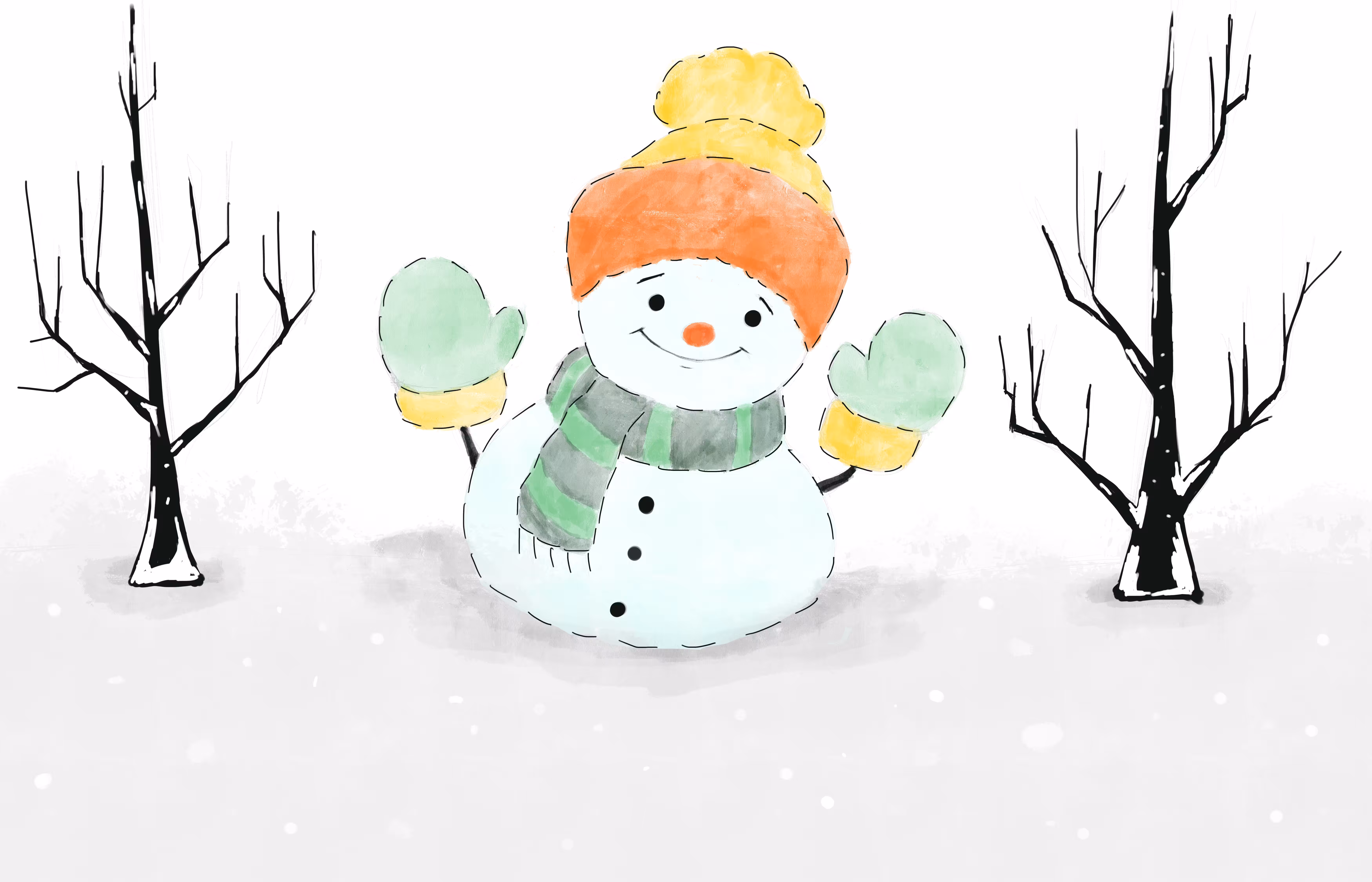 Playing in the snow