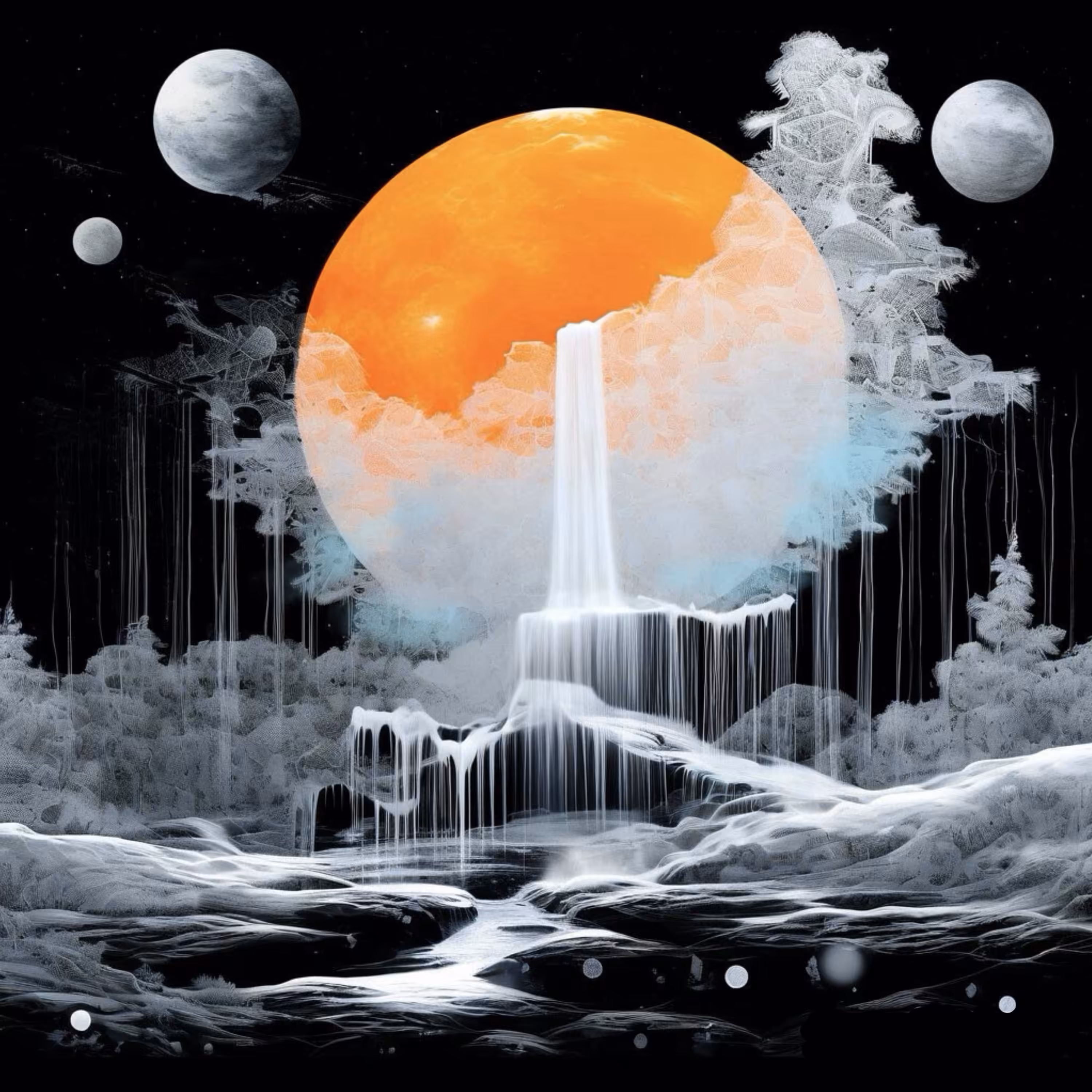 Heavenly Orange Moon
