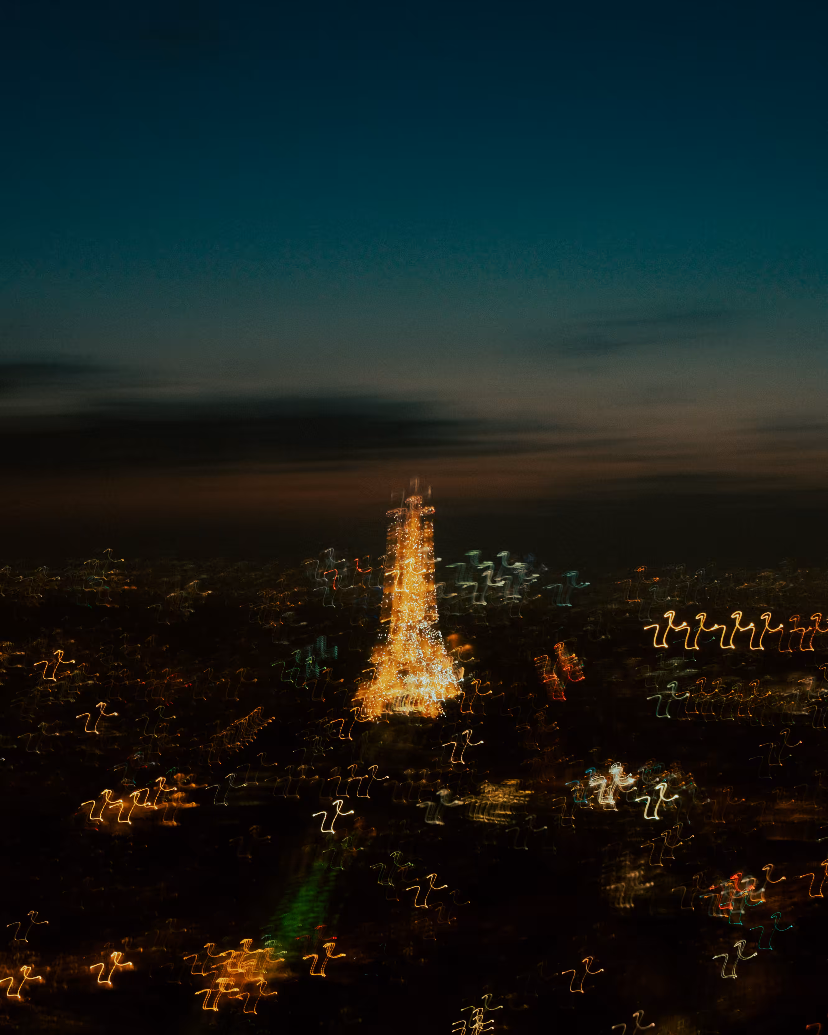 Eiffel tower at night