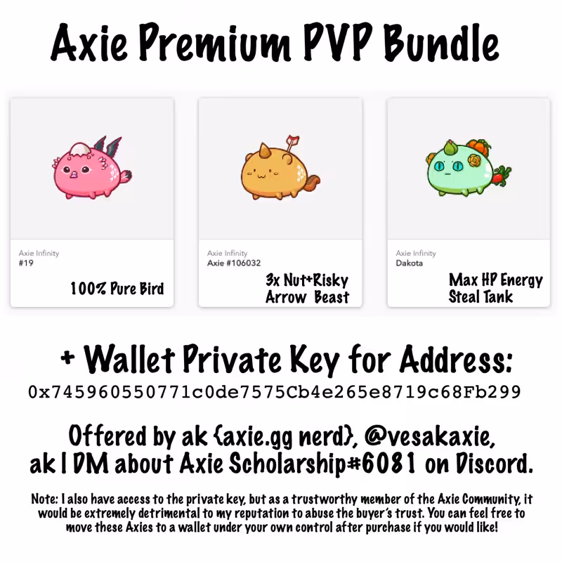 Premium Axie PVP Bundle
