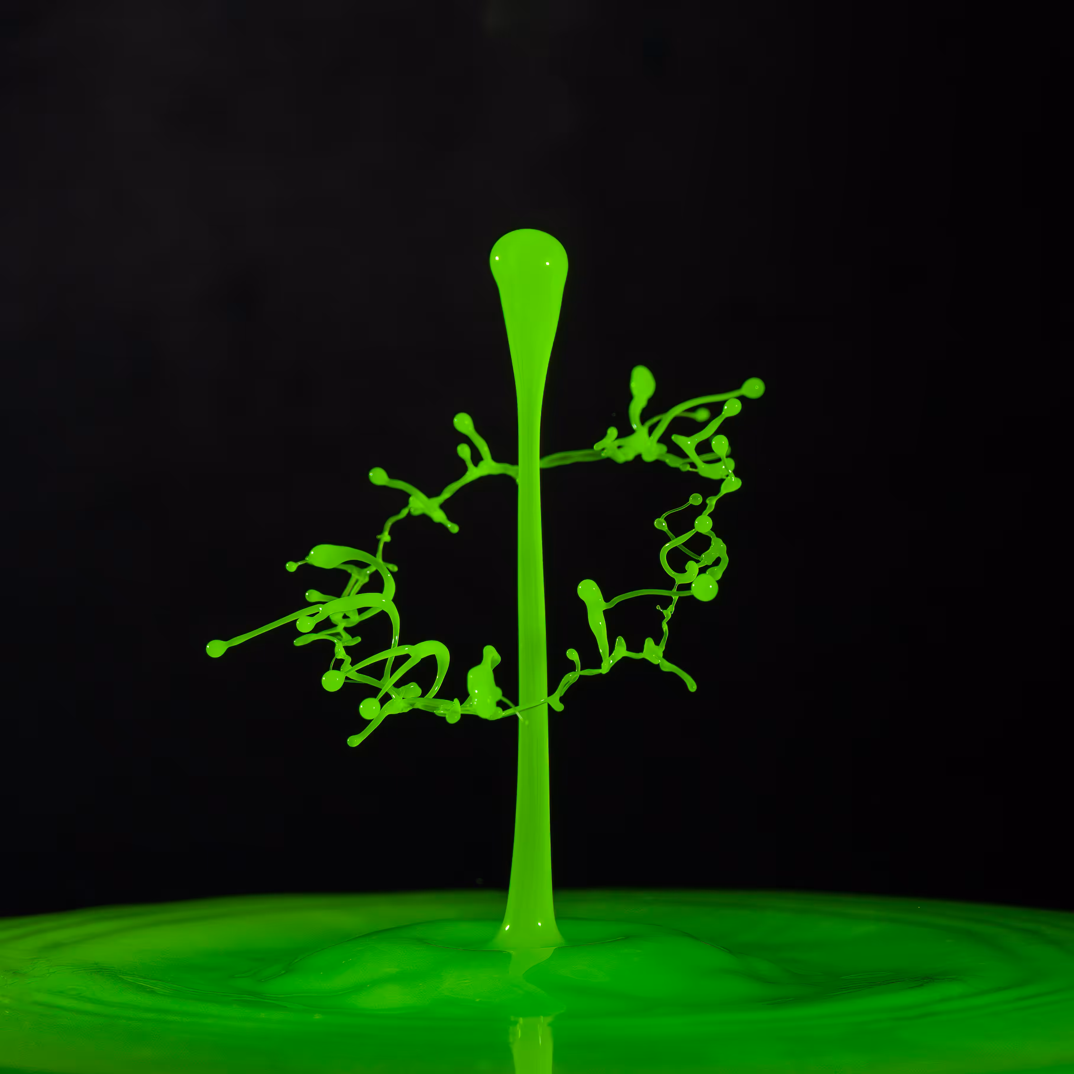 Splash of Green Candle #6