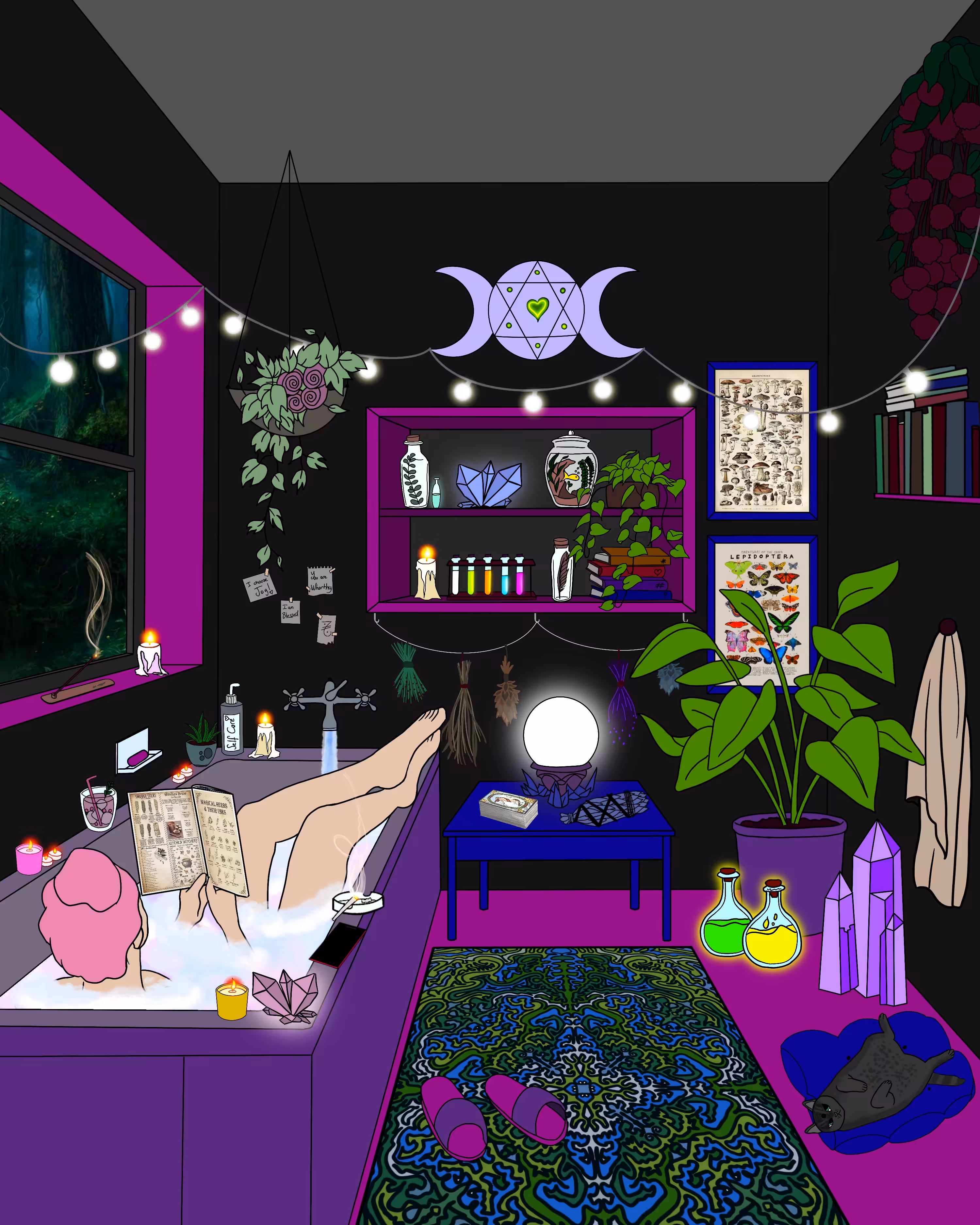 Witch's relaxing bath
