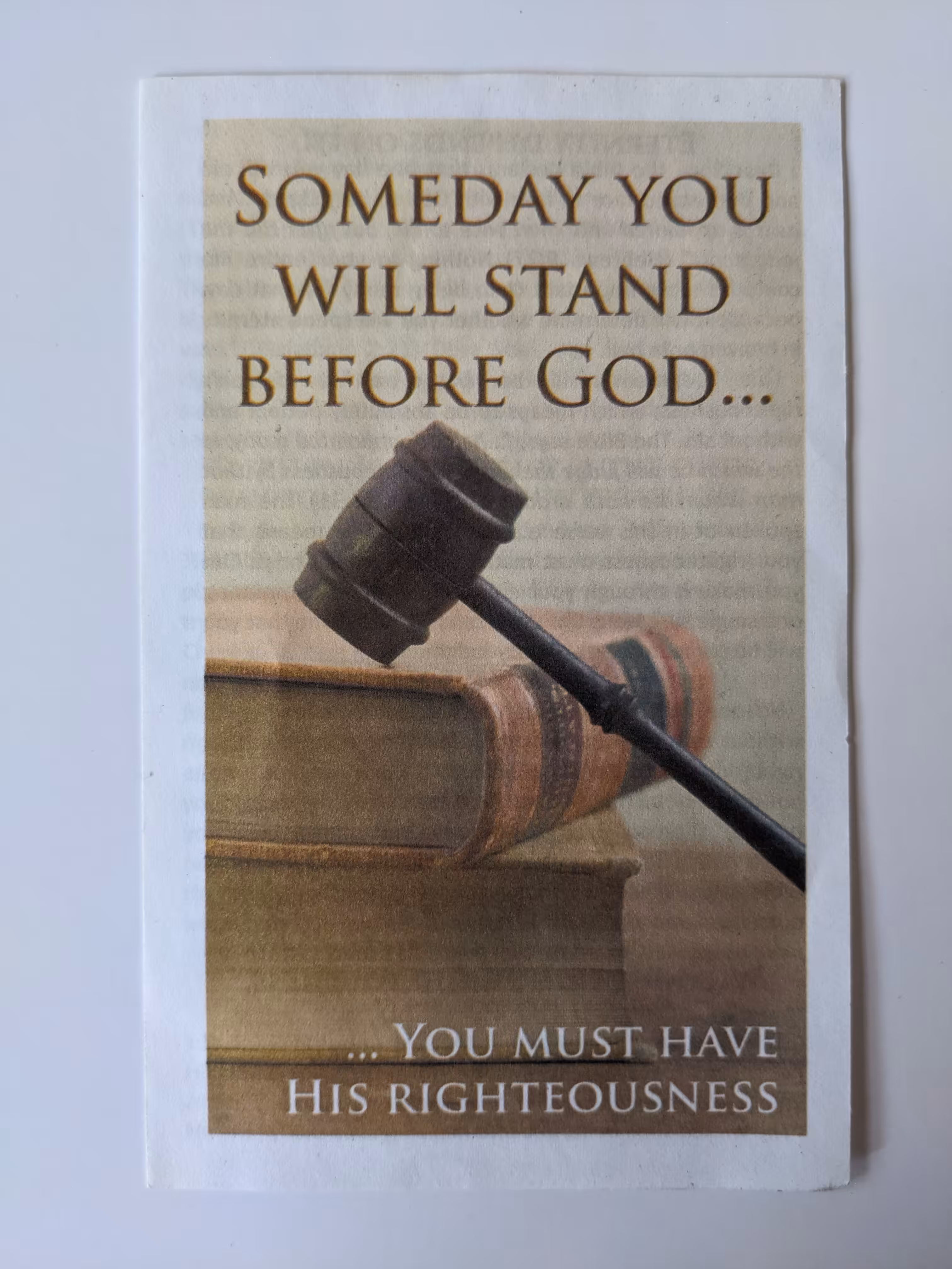 Someday You Will Stand Before God...