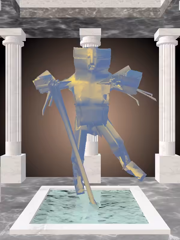 HeavenComputer: The Treading Water Sunlit Cobalt Woman #3285