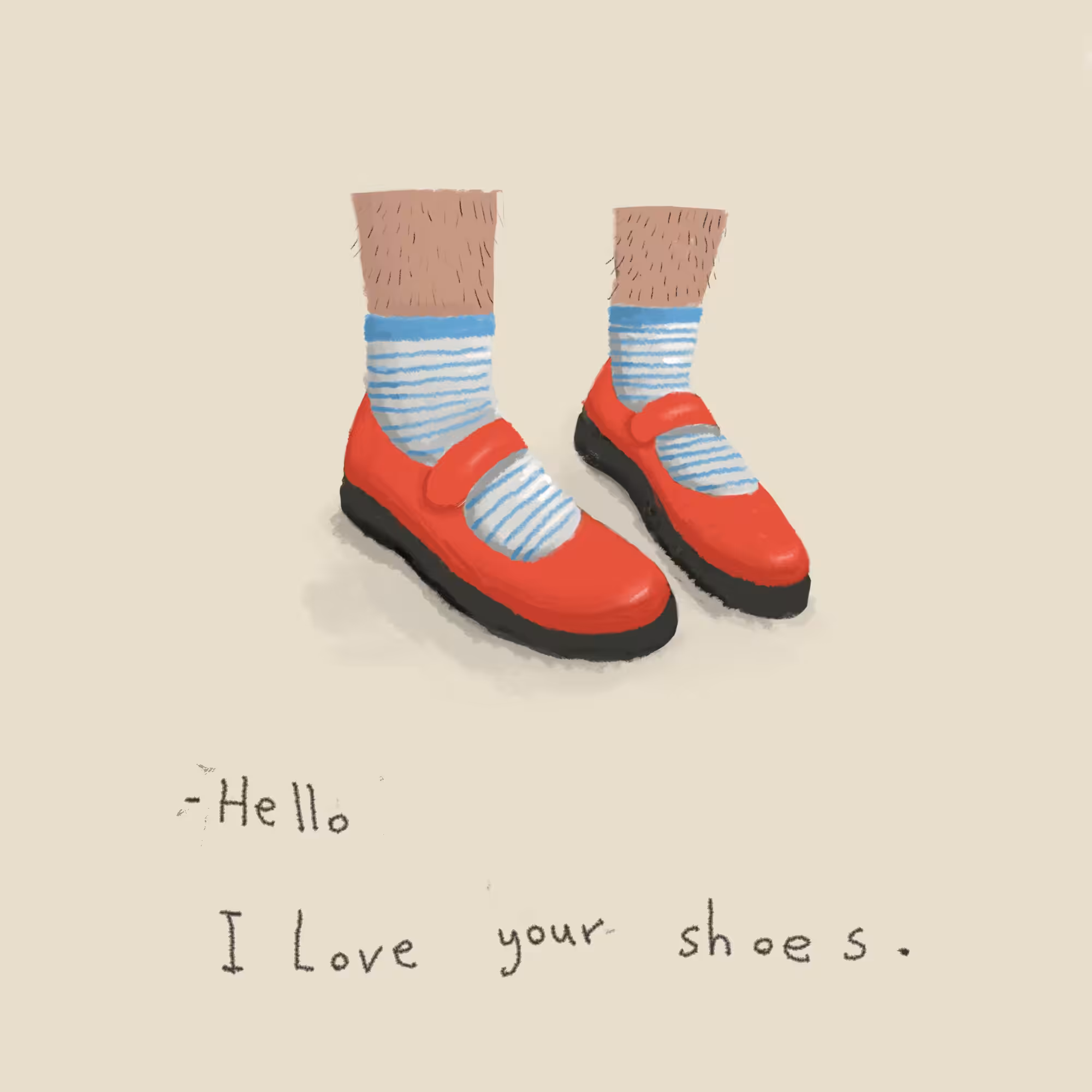 red shoes
