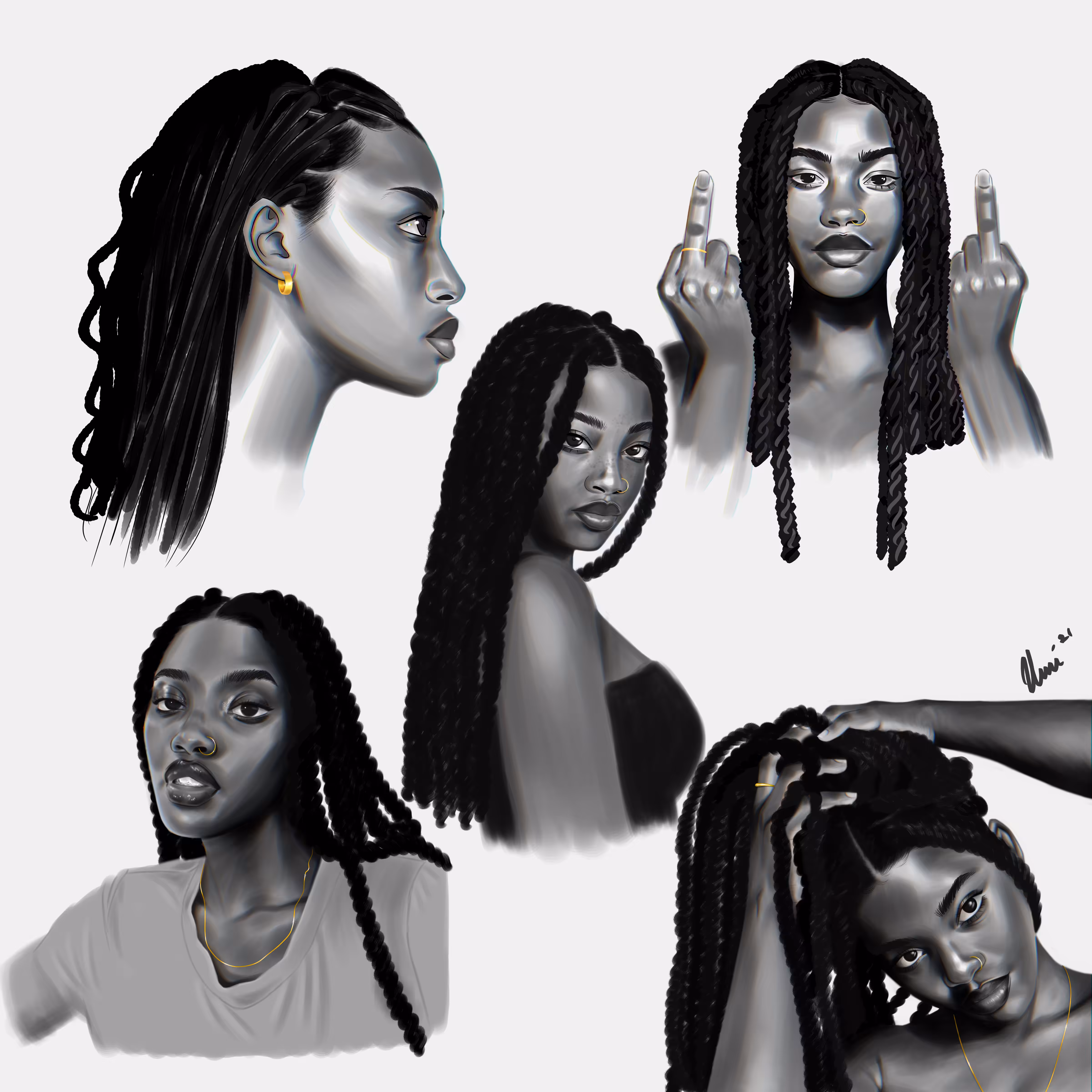 grayscale study: the collage