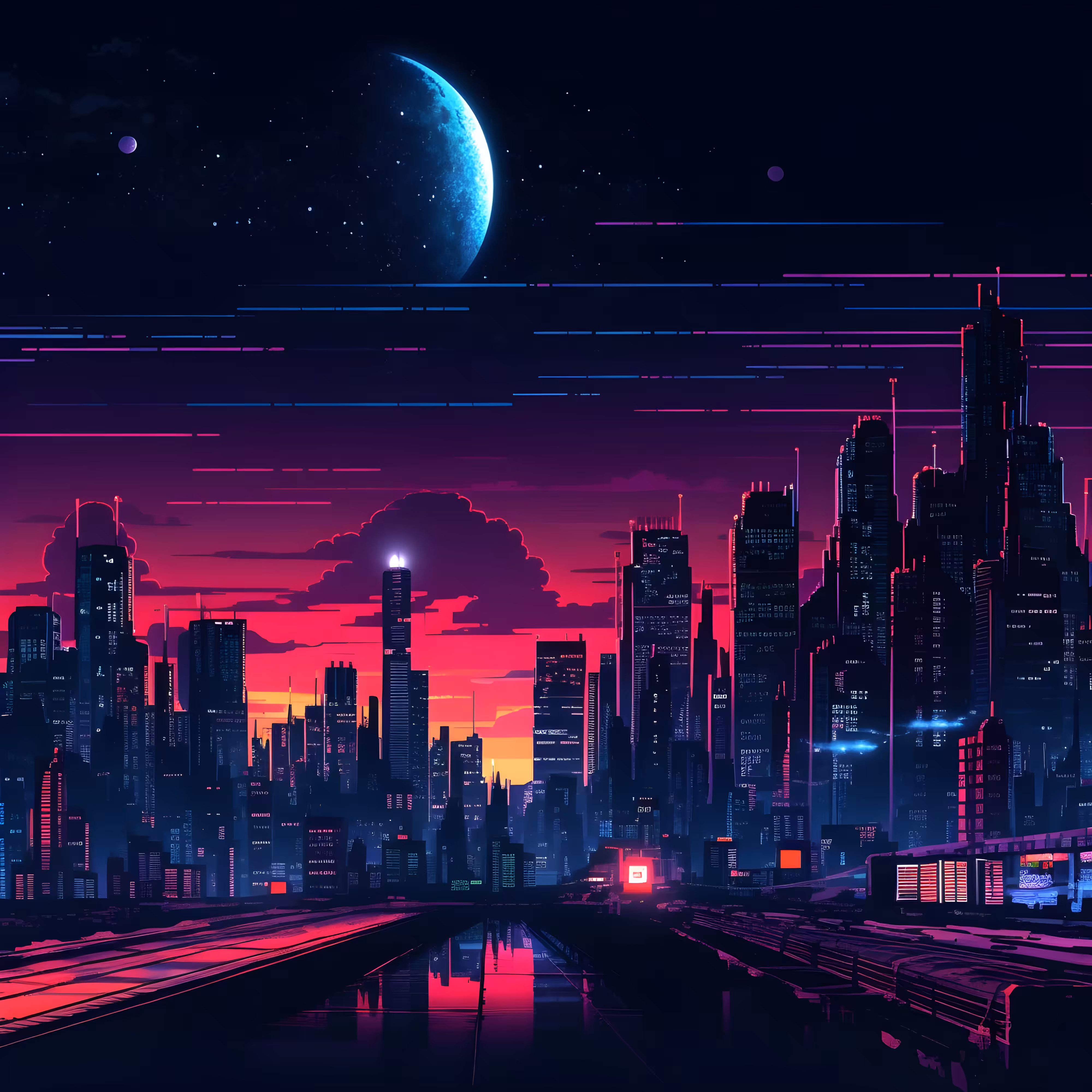 Moonlight Cityscape #02