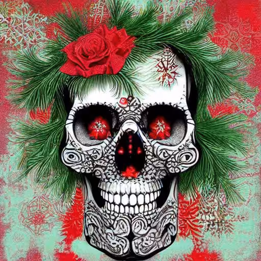 🎅CHRISTMAS SKULLS💀: 🎅CHRISTMAS SKULL💀 DAY 15