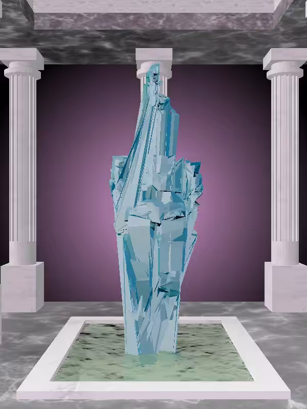 HeavenComputer: The Fragmented Jumping Aqua Green Man #1895