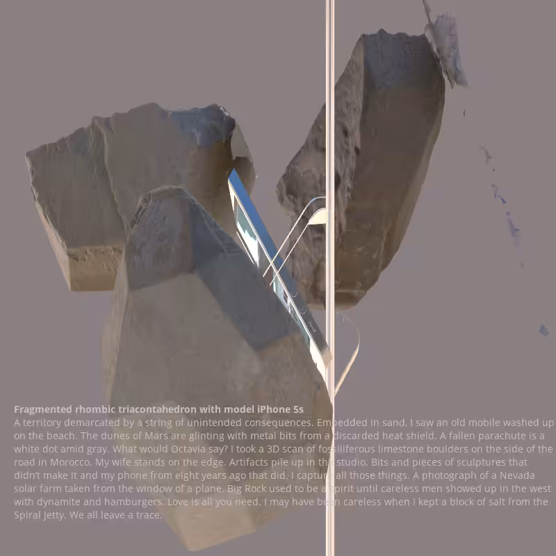 Fragmented triacontahedron with iPhone 5s #56