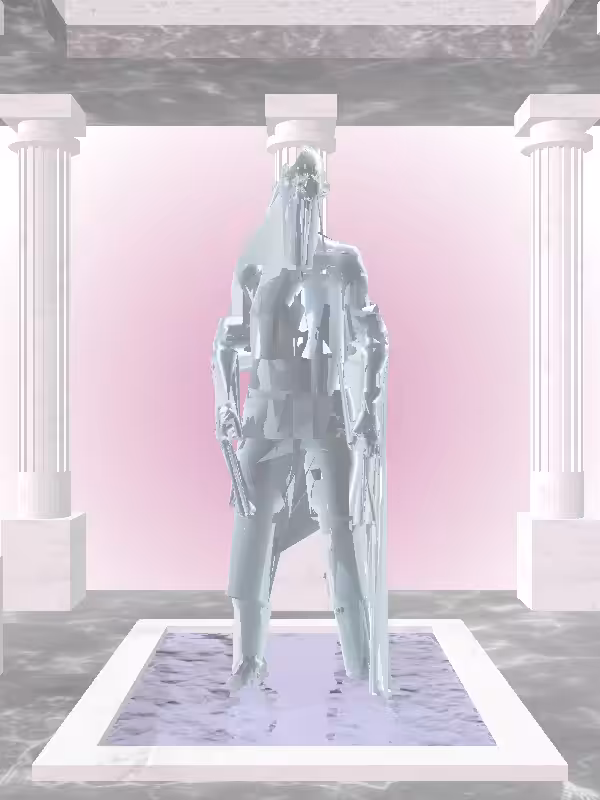 HeavenComputer: The Indifferent Shimmery Blue Woman #4116
