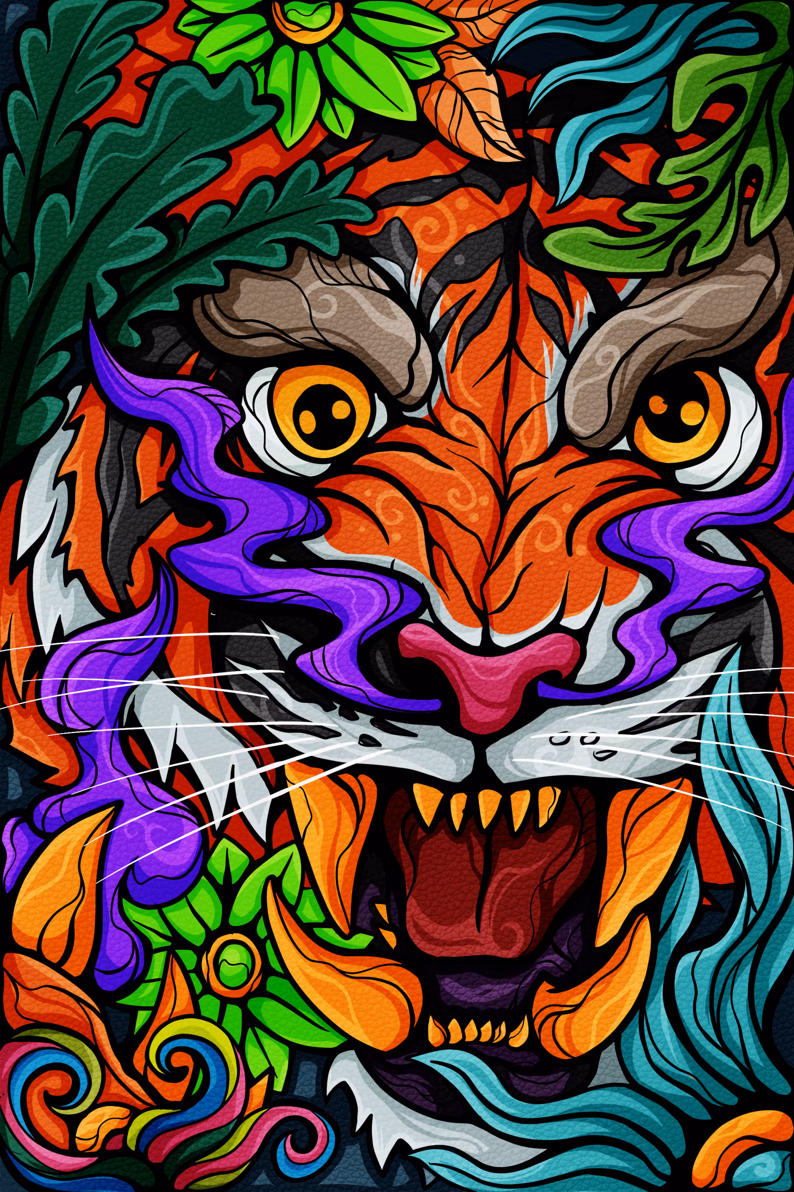 head of a tiger