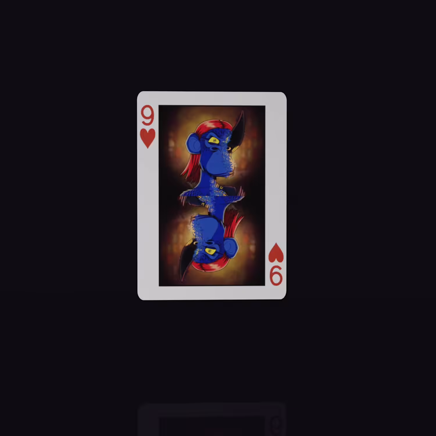 Bored Ape Not Cards: 9 of Hearts