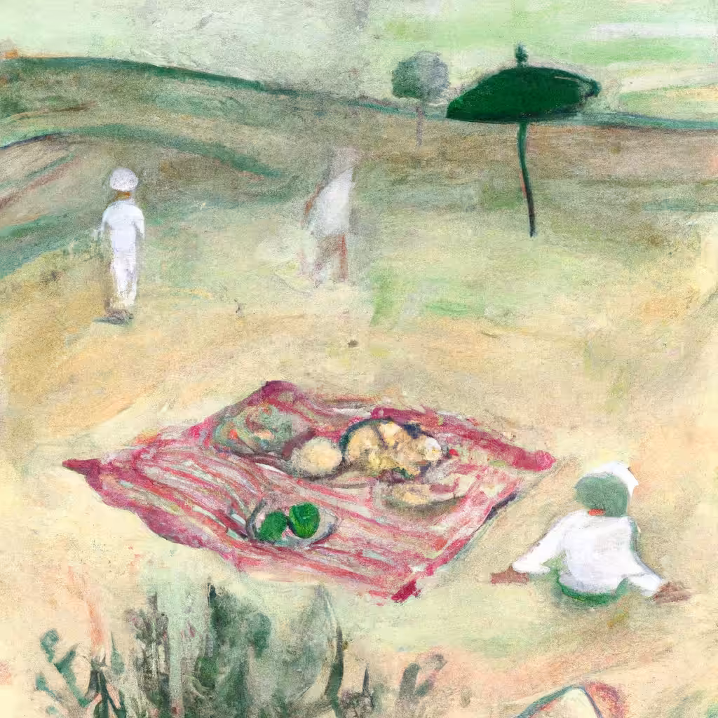 peaceful picnic speculation (with fresh olives)