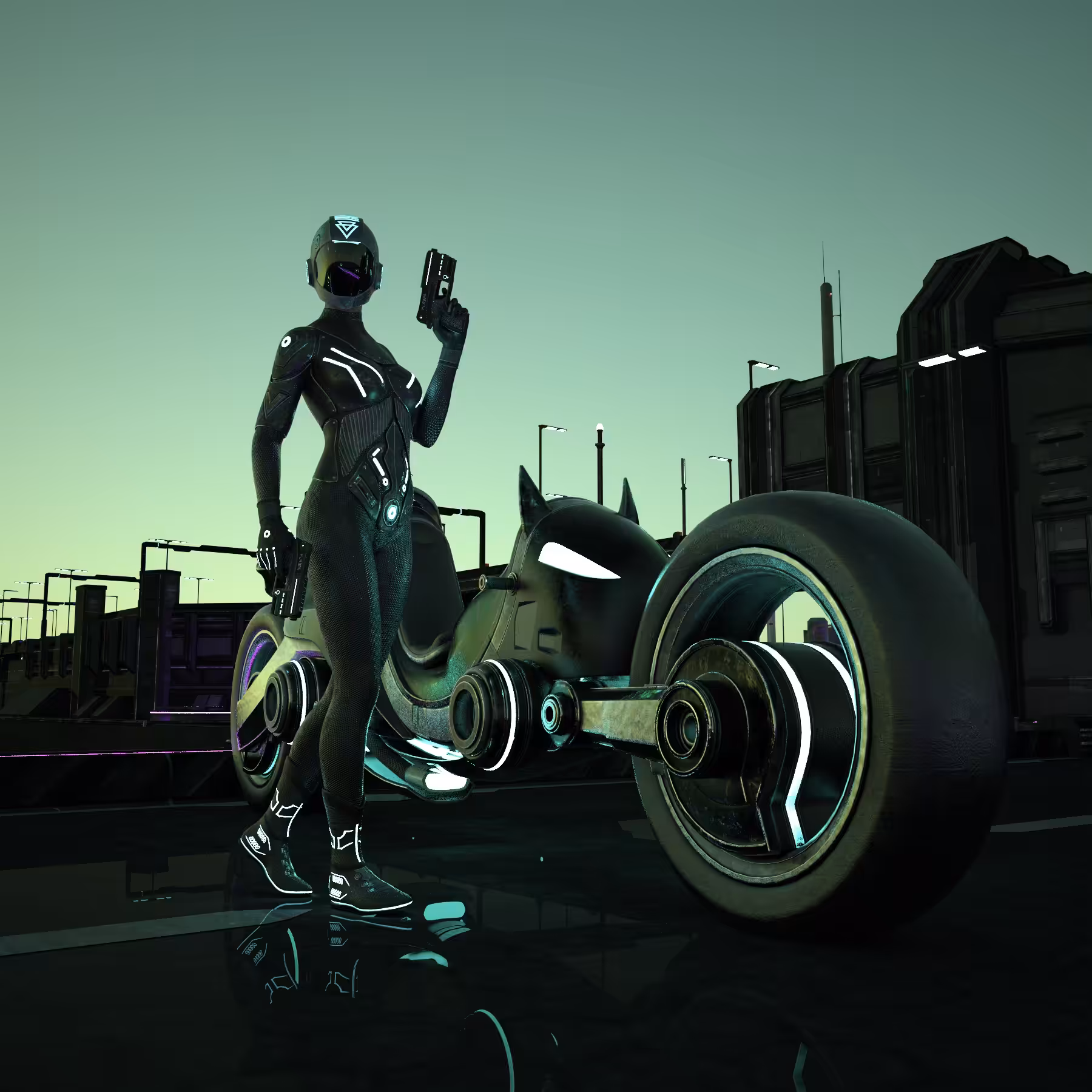 Cyberpunk city scenes. #006