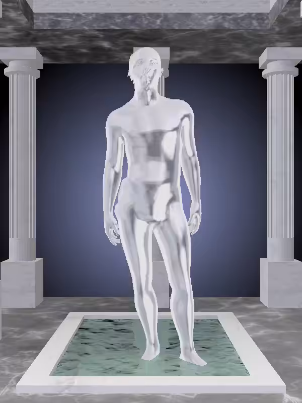 The Excited Silver Chrome Man #6832