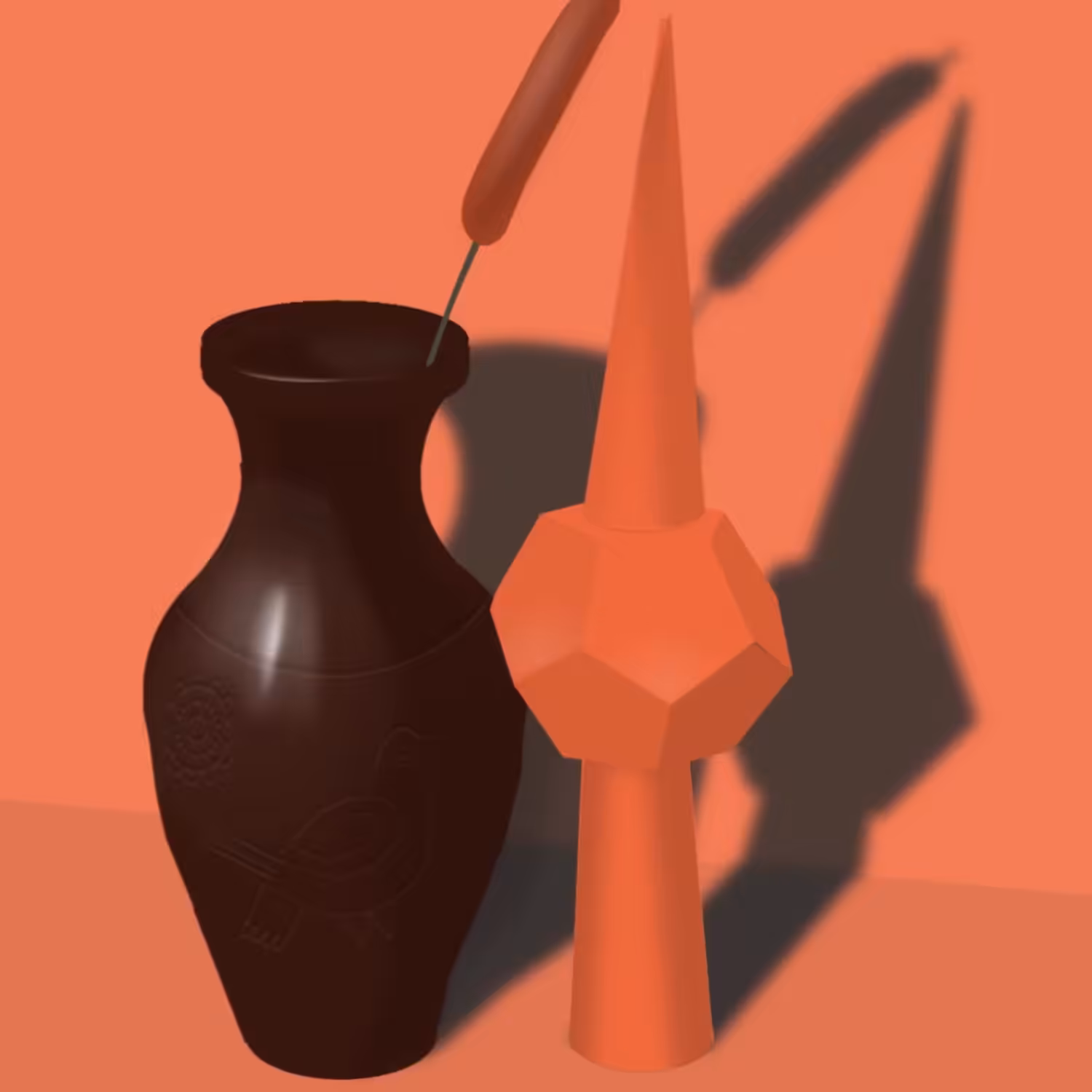 Pure CSS - The vase and the finial
