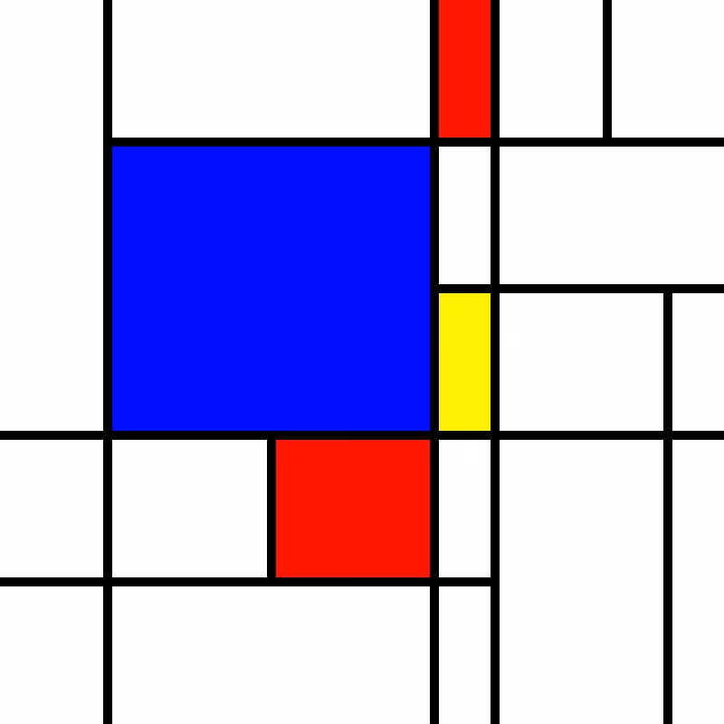 compositioninredblueandyellow.art, (NFT) #2