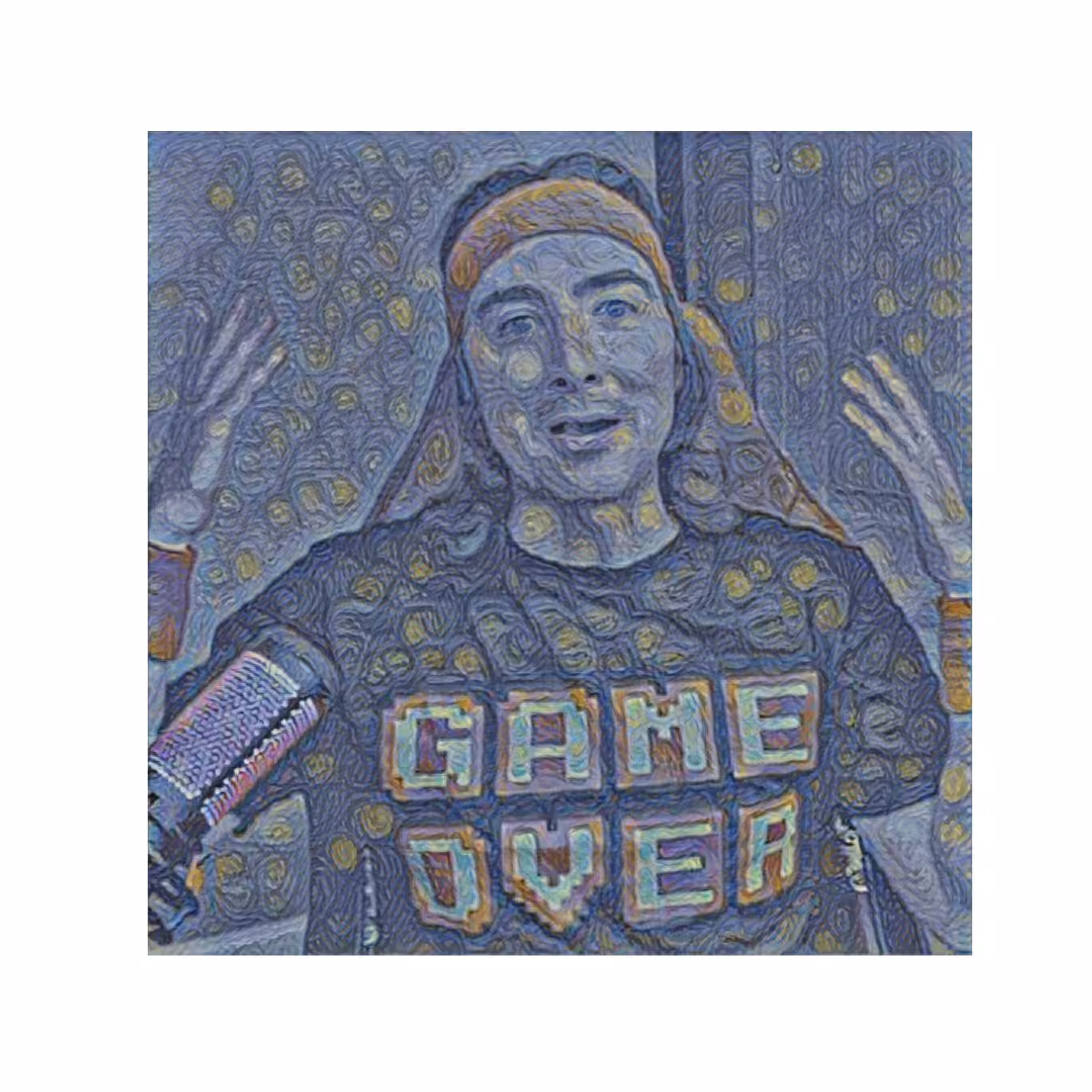 Roaring Kitty meme stylized via AI style transfer #3