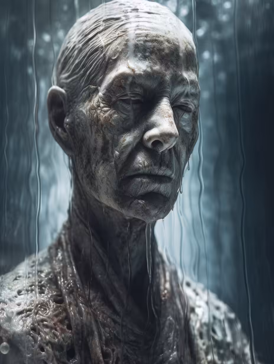 Old blue man 