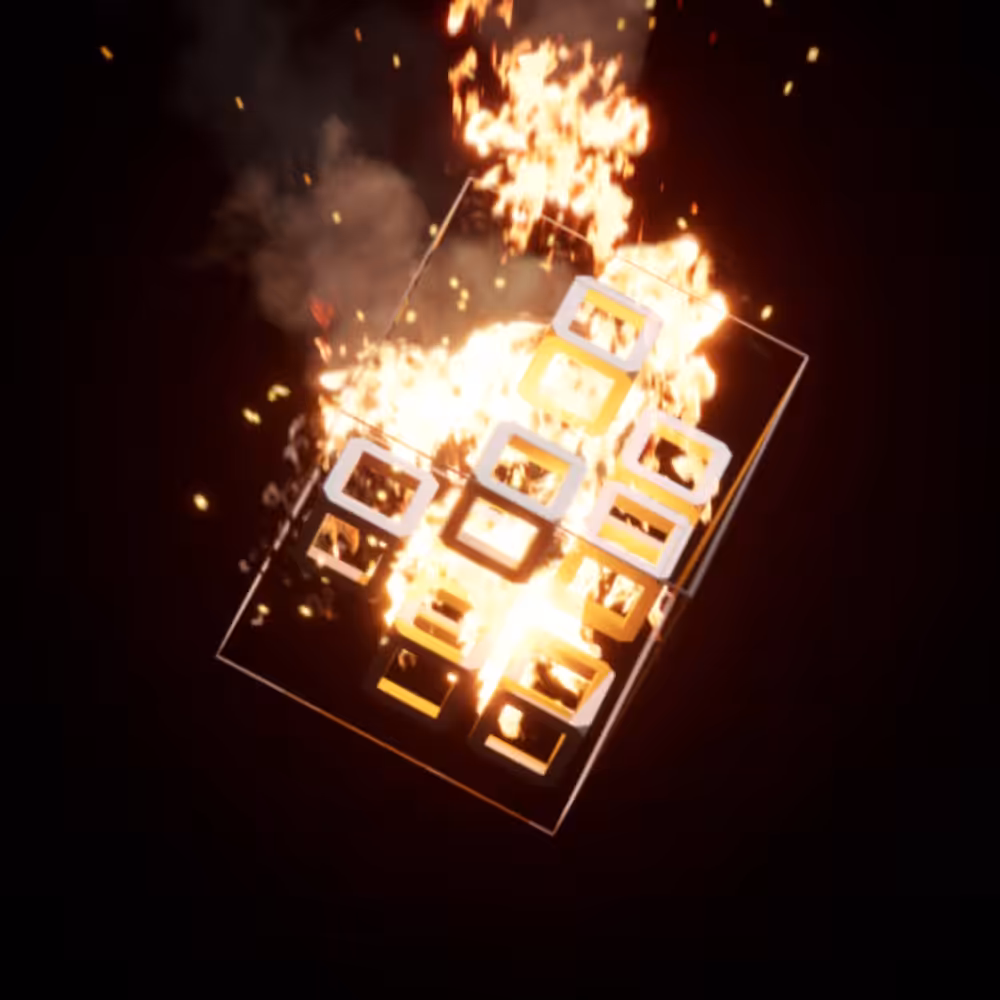 Ten Cubes Burning #2