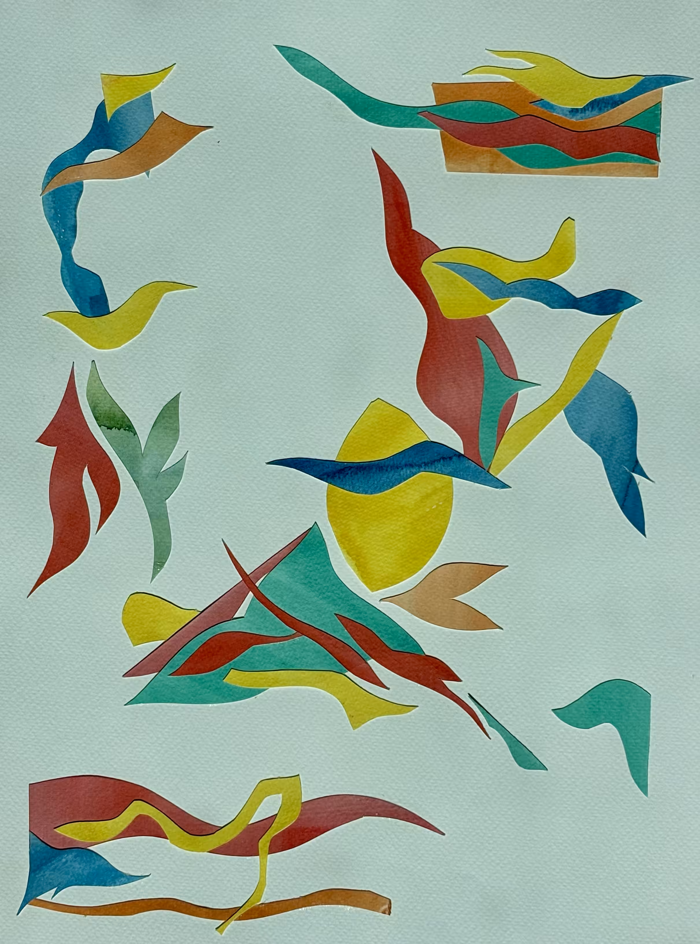 Watercolours I: summer in sesimbra