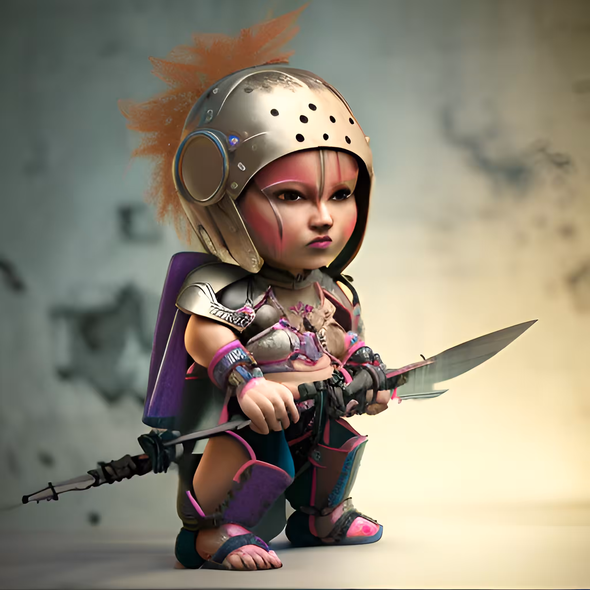 Neon Art: Mini Warrior