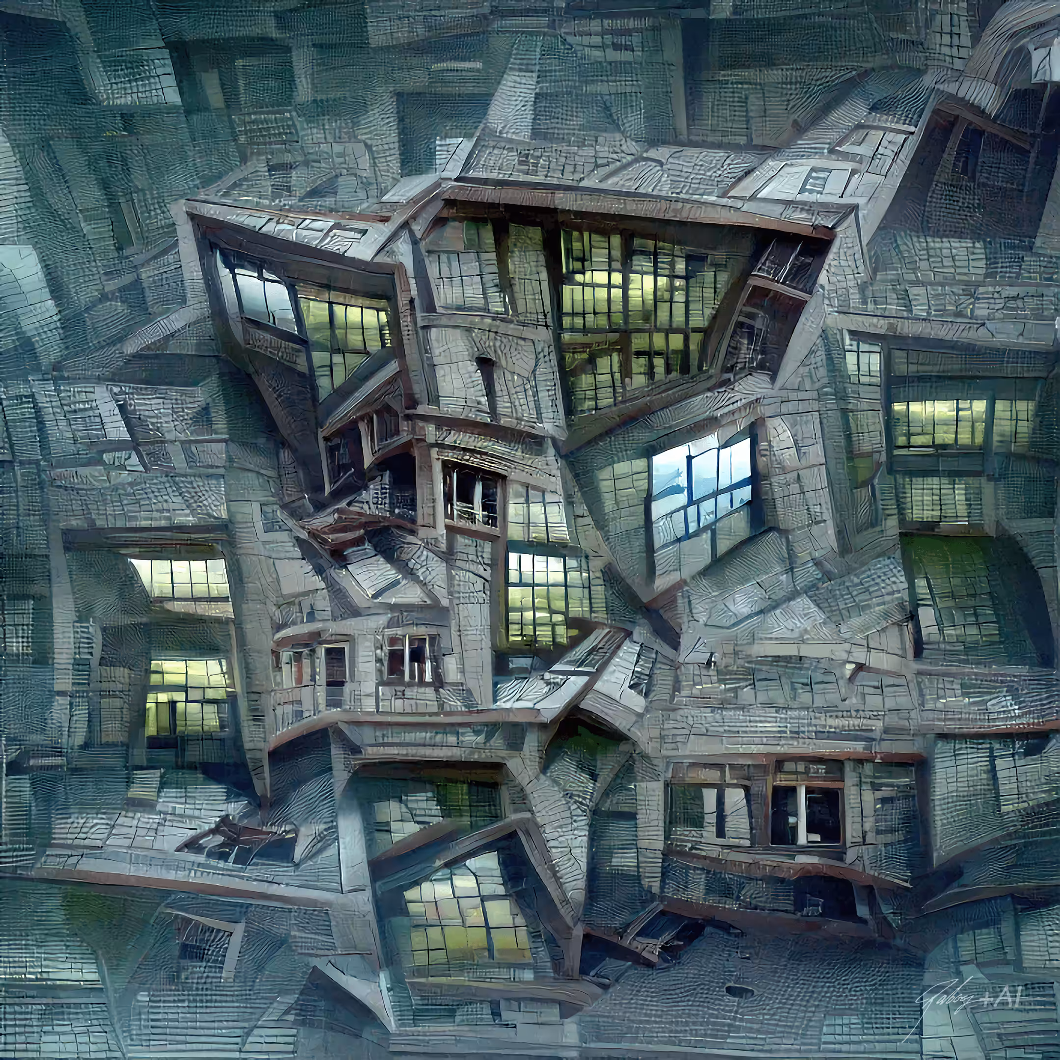 4 dimensional Dystopian office building