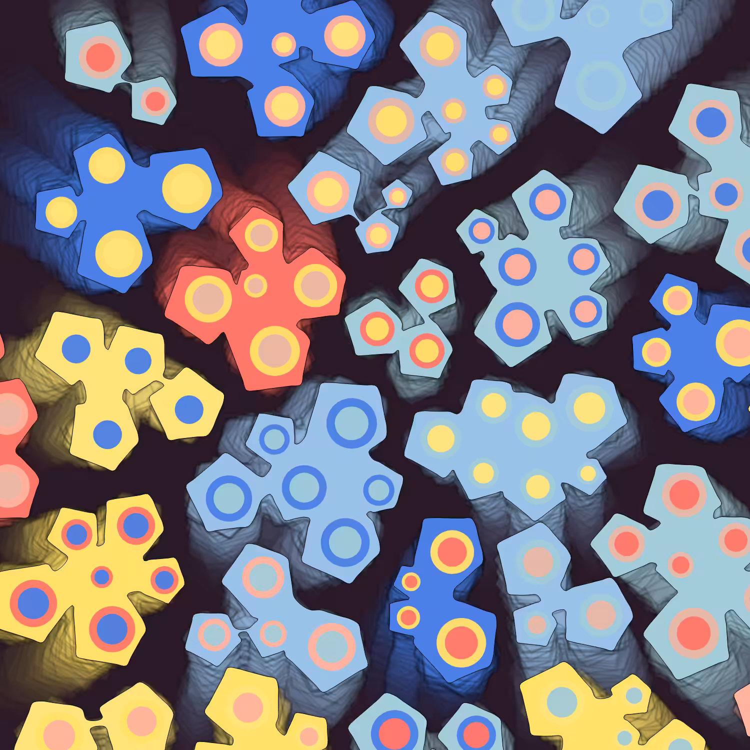 Geometric colorful shapes (Free edition) #1