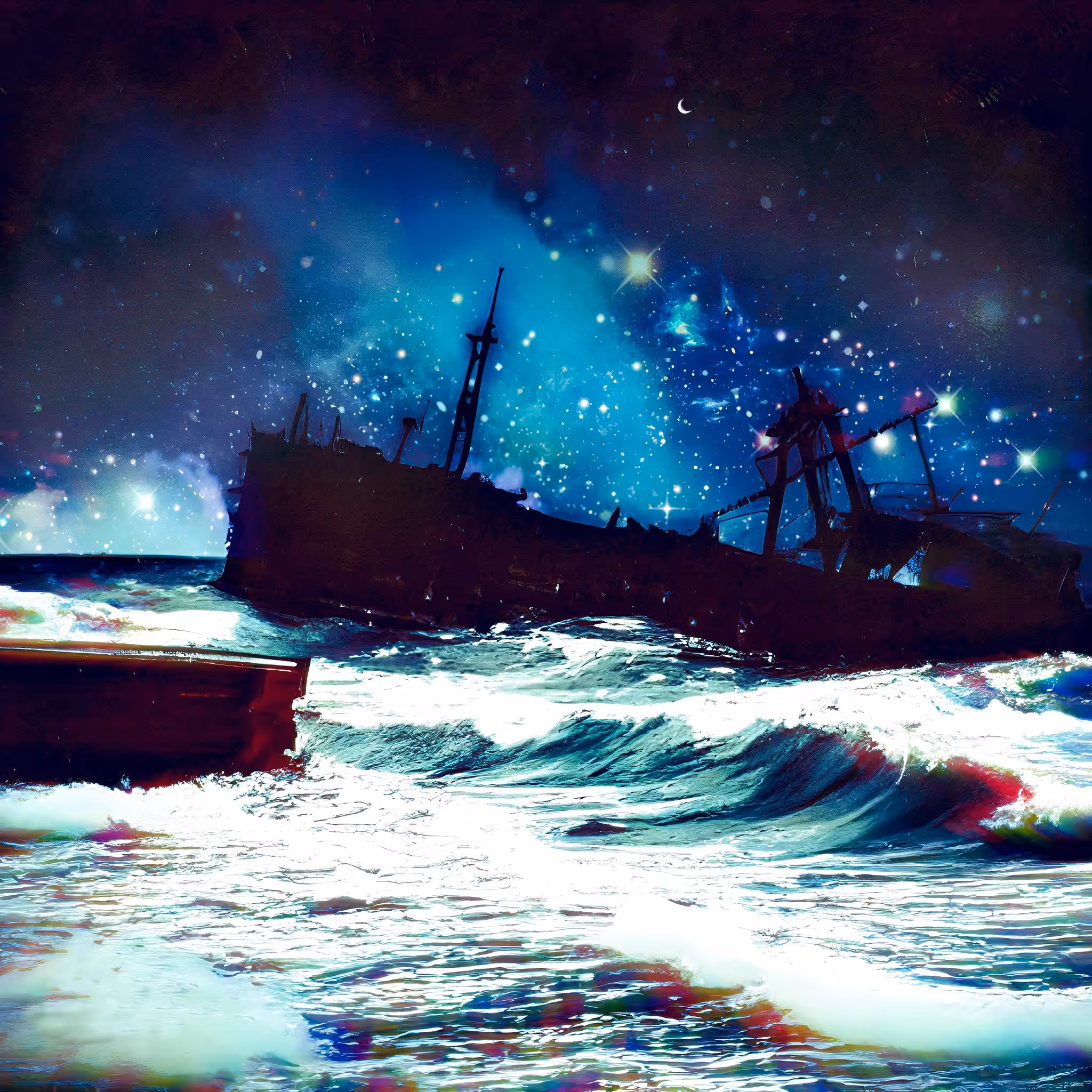 Sailing on a starry night