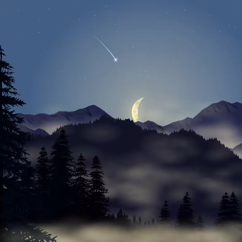 Moonlit Mountains #71