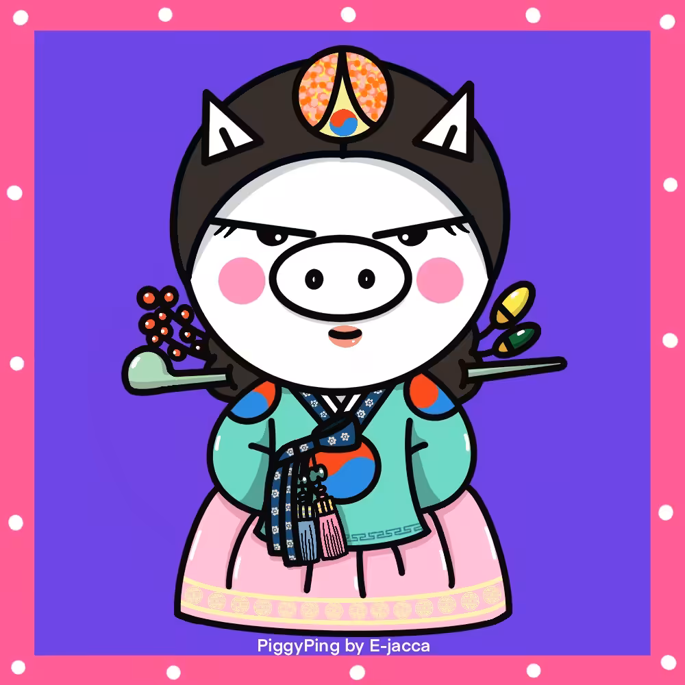 E-jacca_NFT_PiggyPing & Hanbok