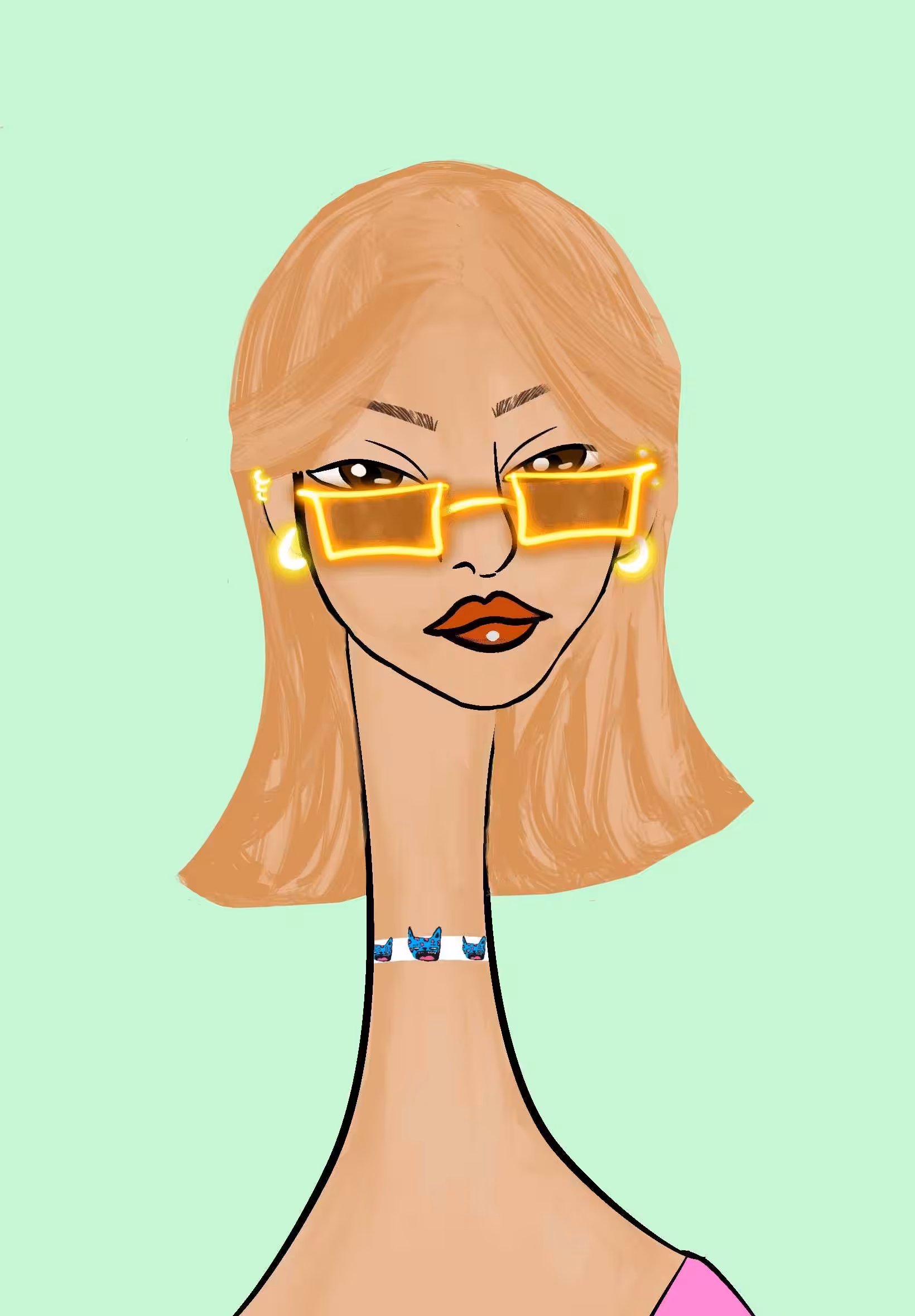 Long Neckie Ladies: Long Neckie Lady #3124