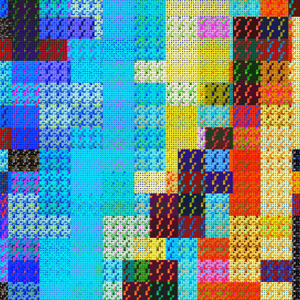 Multicolored Pixelated Field #10